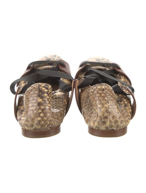 Marni Embossed Leather Animal Print Ballet Flats