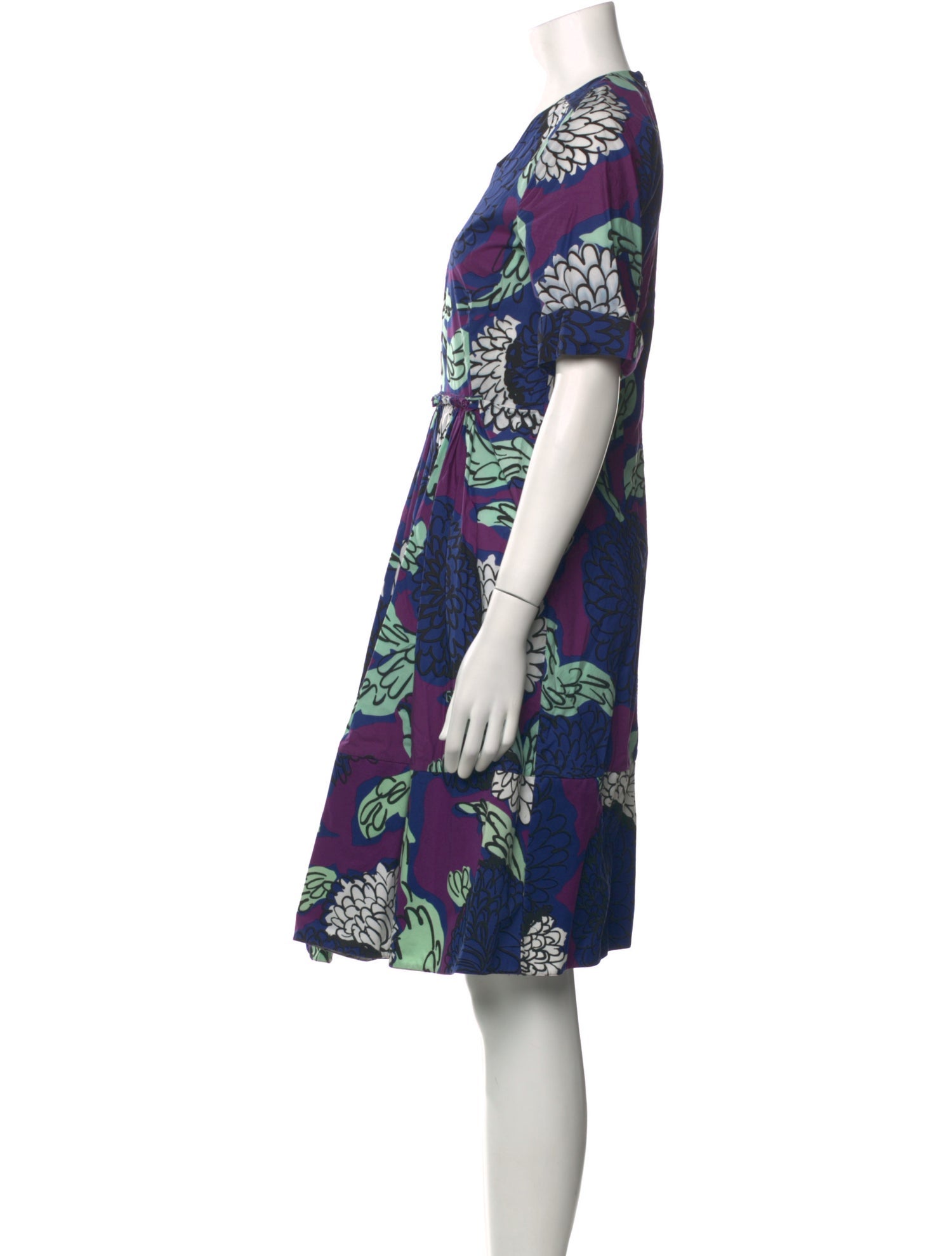 Marni Floral Print Knee-Length Dress