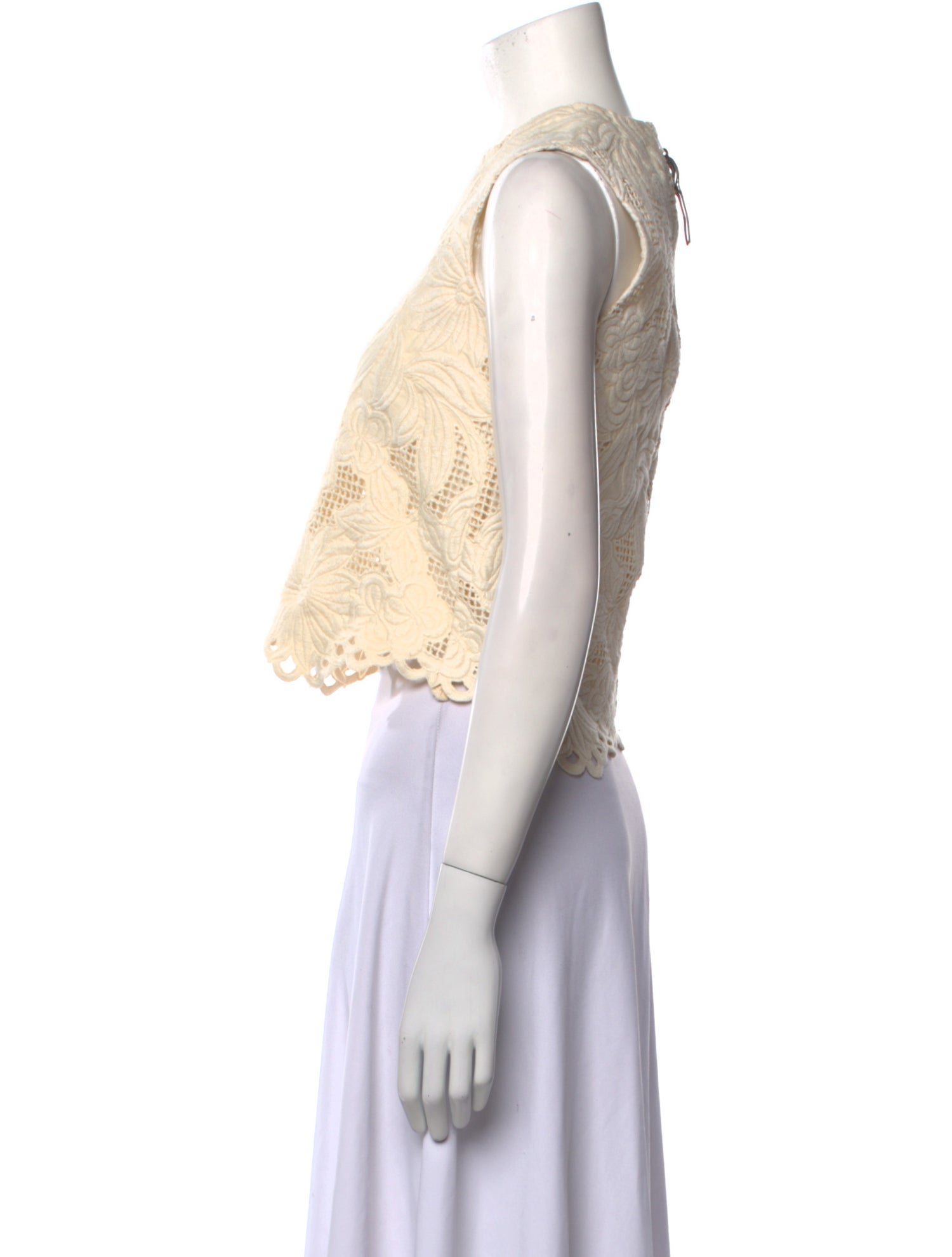 Marni Crew Neck Sleeveless Crop Top