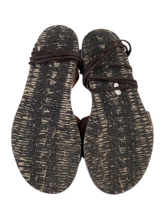 Marni Suede Floral Print Gladiator Sandals