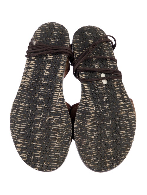 Marni Suede Floral Print Gladiator Sandals