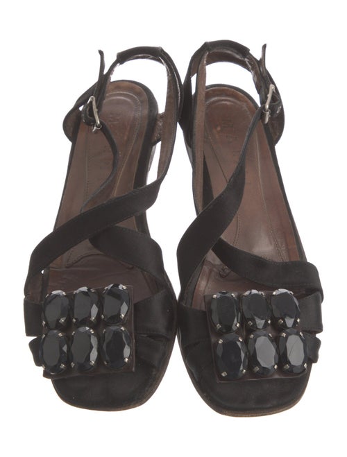 Marni Vinyl Crystal Embellishments Sandals