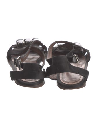 Marni Vinyl Crystal Embellishments Sandals