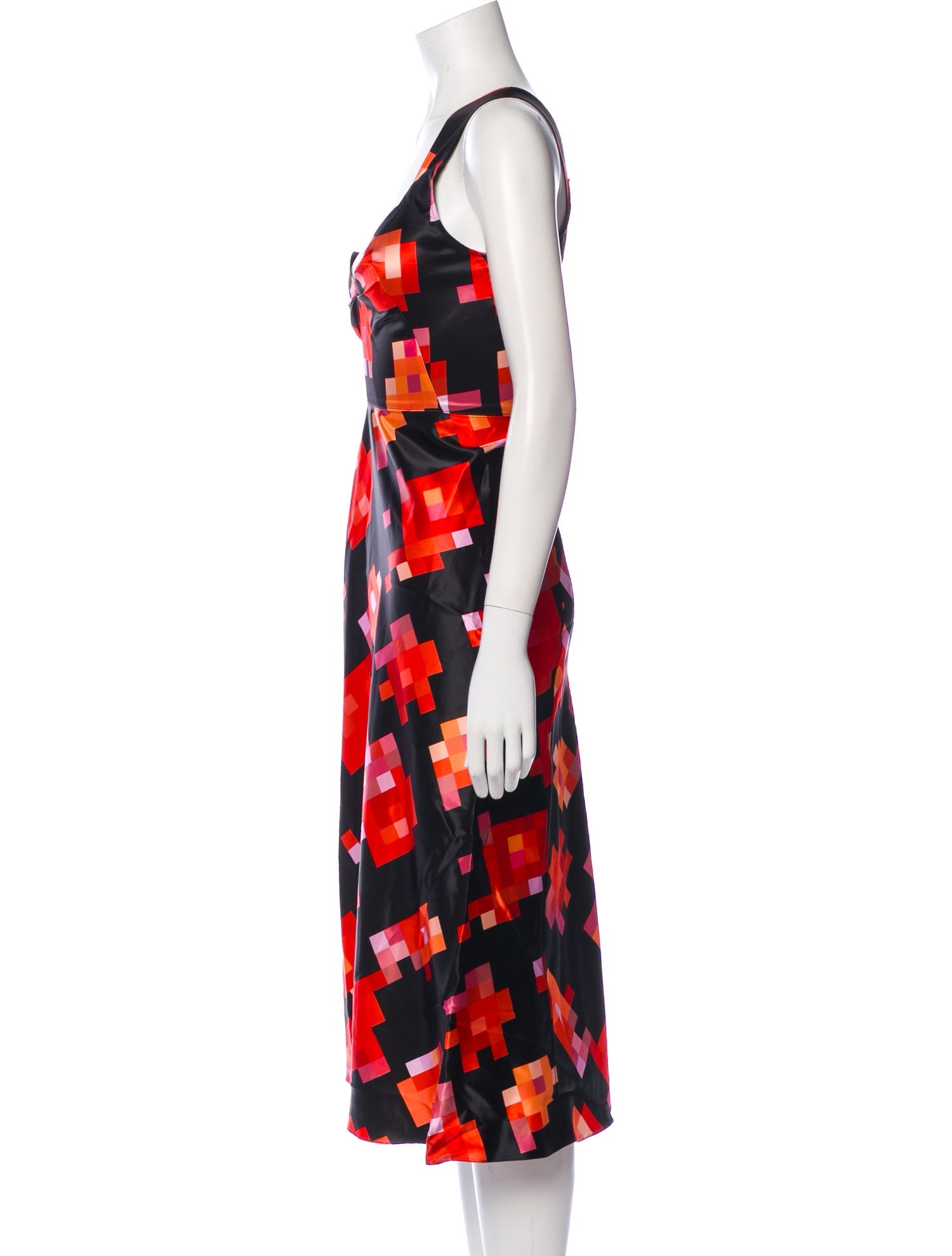 Marni Floral Print Midi Length Dress