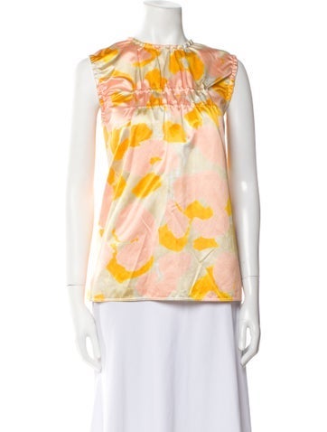 Marni Tops Printed Bateau Neckline Blouse M