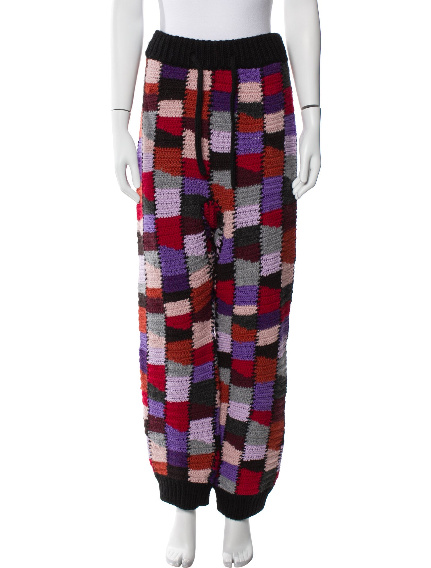 Marni Wool Plaid Print Sweatpants w/ Tags