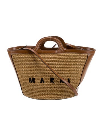 Marni Handle Bags Raffia Shoulder Bag