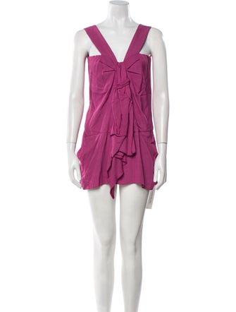 Marni V-Neck Mini Dress