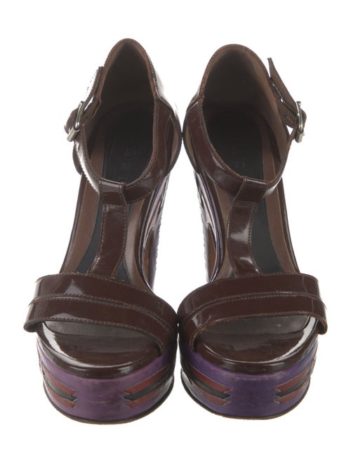 Marni Patent Leather T-Strap Sandals