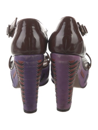 Marni Patent Leather T-Strap Sandals