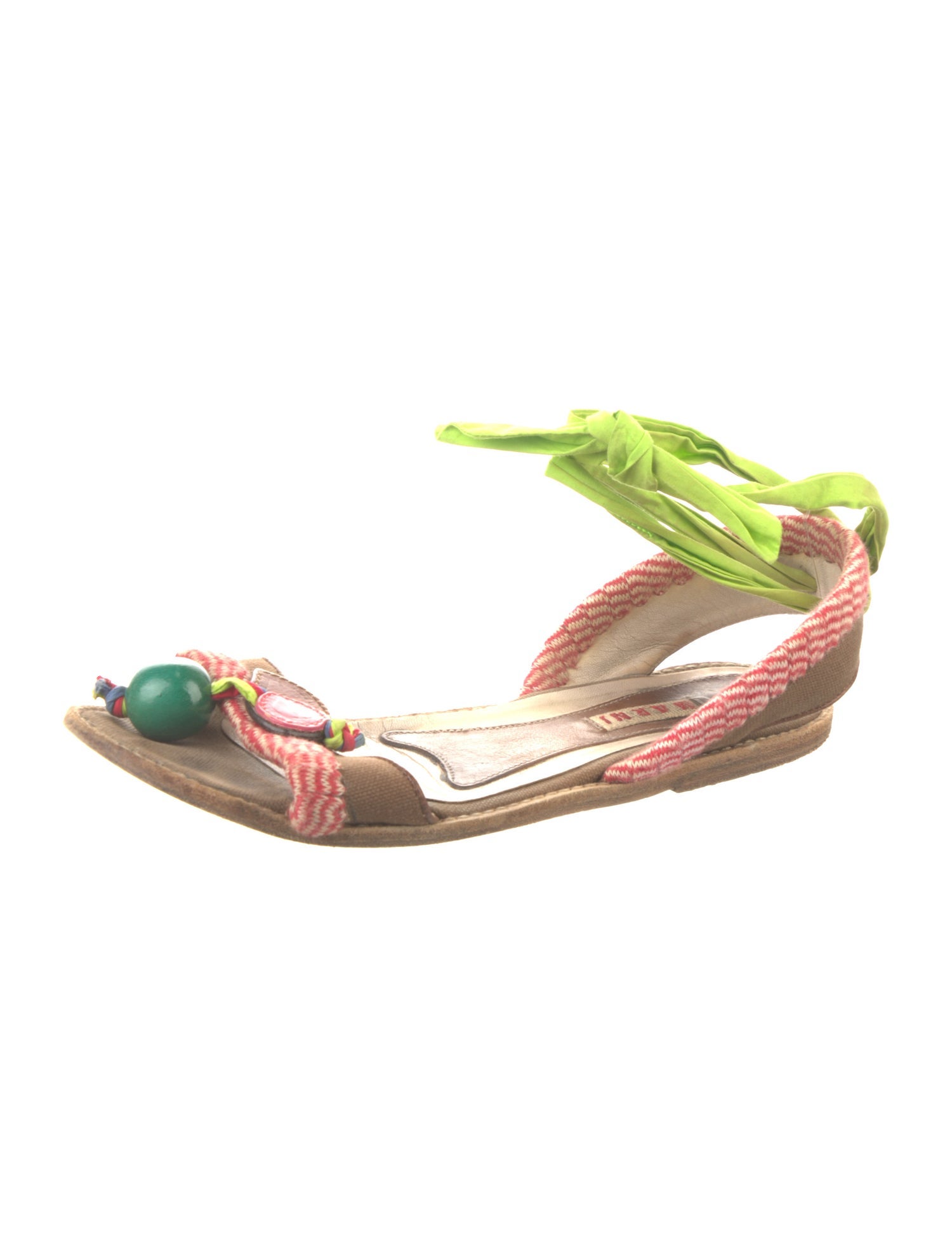 Marni Canvas Colorblock Pattern Espadrilles