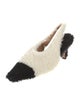 Marni Shearling Colorblock Pattern Slingback Pumps
