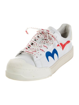 Marni Leather Colorblock Pattern Sneakers