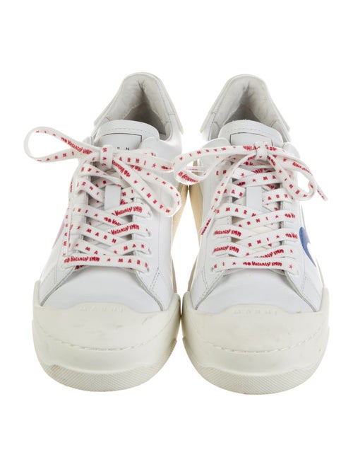 Marni Leather Colorblock Pattern Sneakers