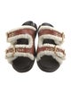 Marni Leather Fur Trim Slides