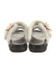 Marni Leather Fur Trim Slides