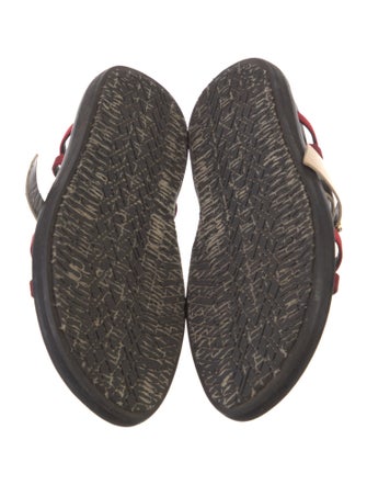 Marni Satin Colorblock Pattern Slingback Sandals