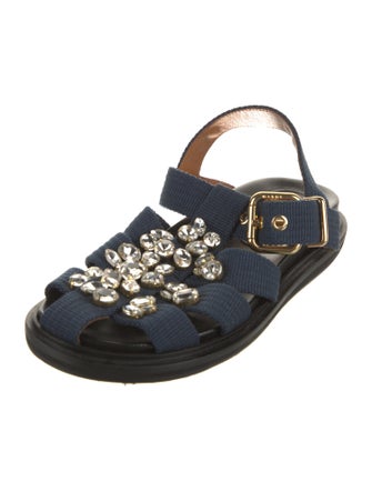 Marni Crystal Embellishments Slingback Sandals