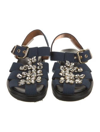 Marni Crystal Embellishments Slingback Sandals