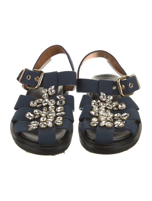 Marni Crystal Embellishments Slingback Sandals