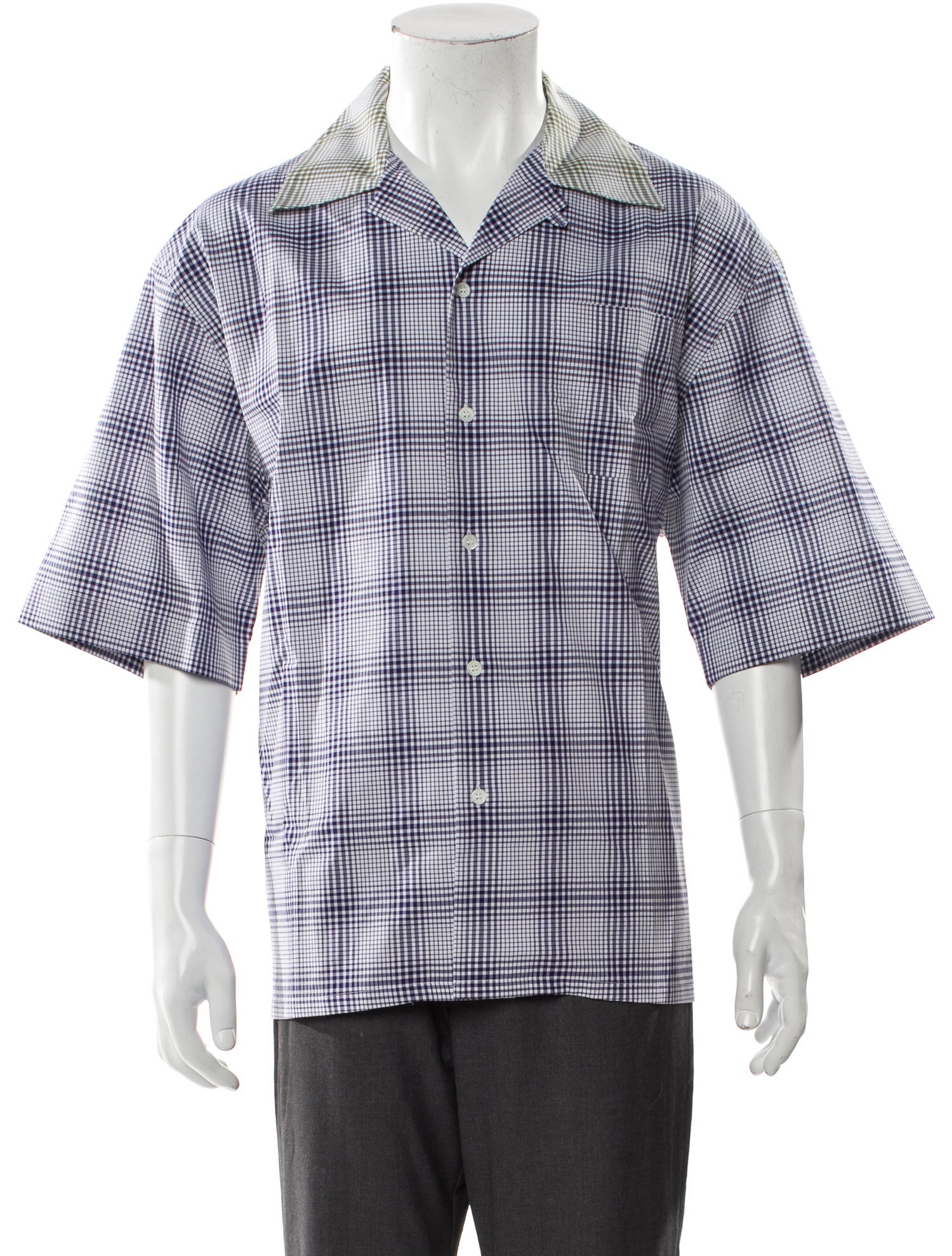 Marni Plaid Print Short Sleeve Western Shirt