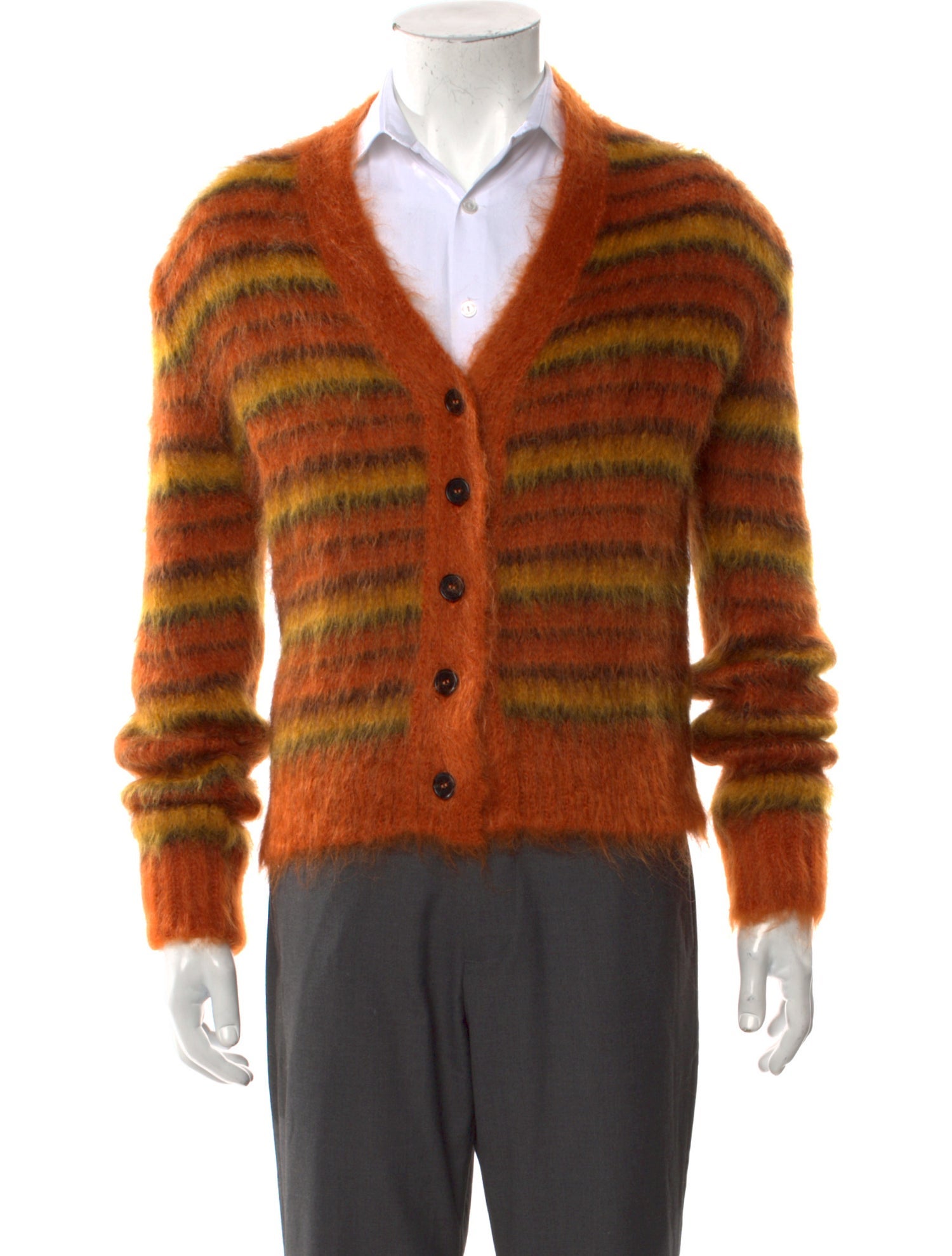 Marni Mohair Striped Cardigan