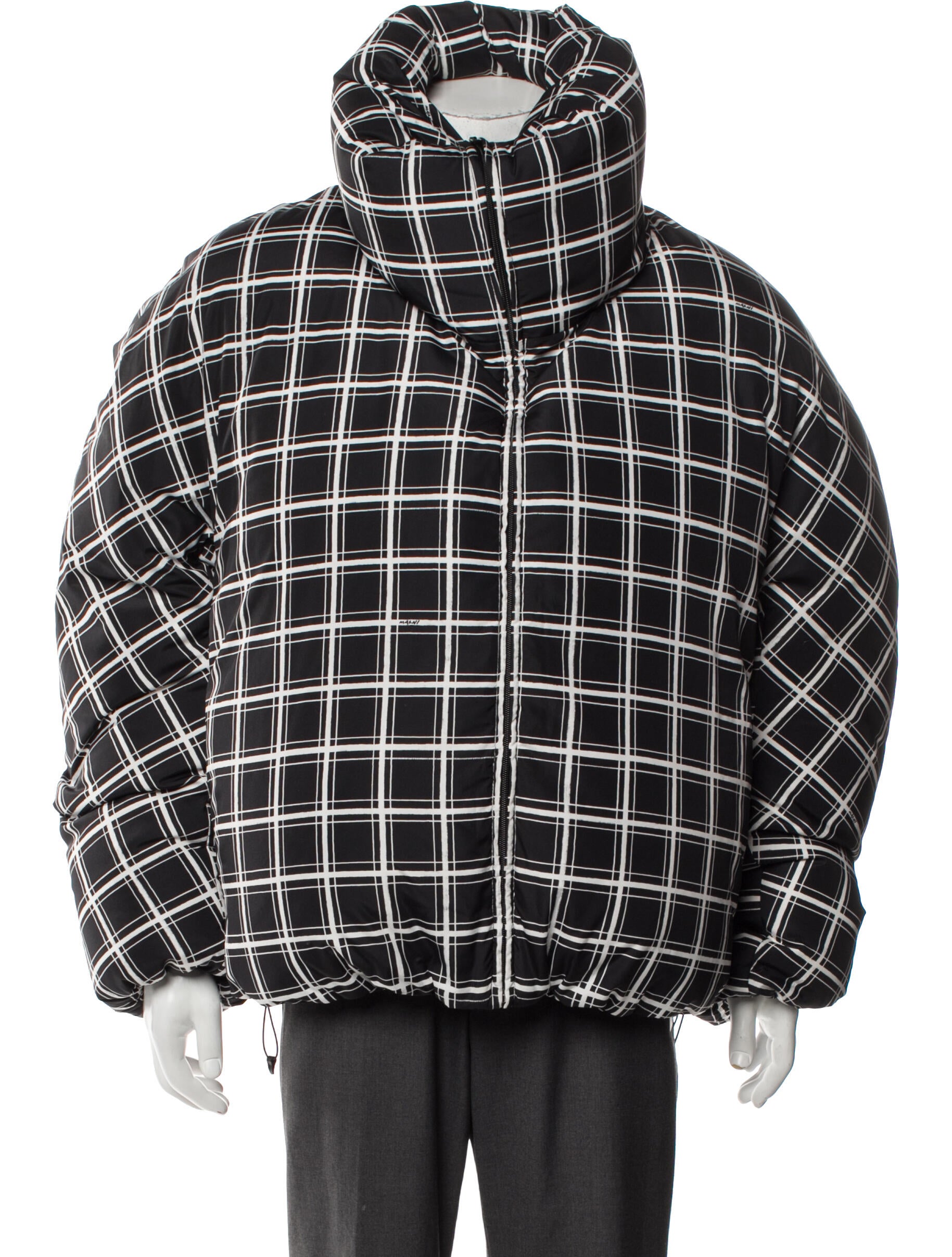 Marni Plaid Print Parka