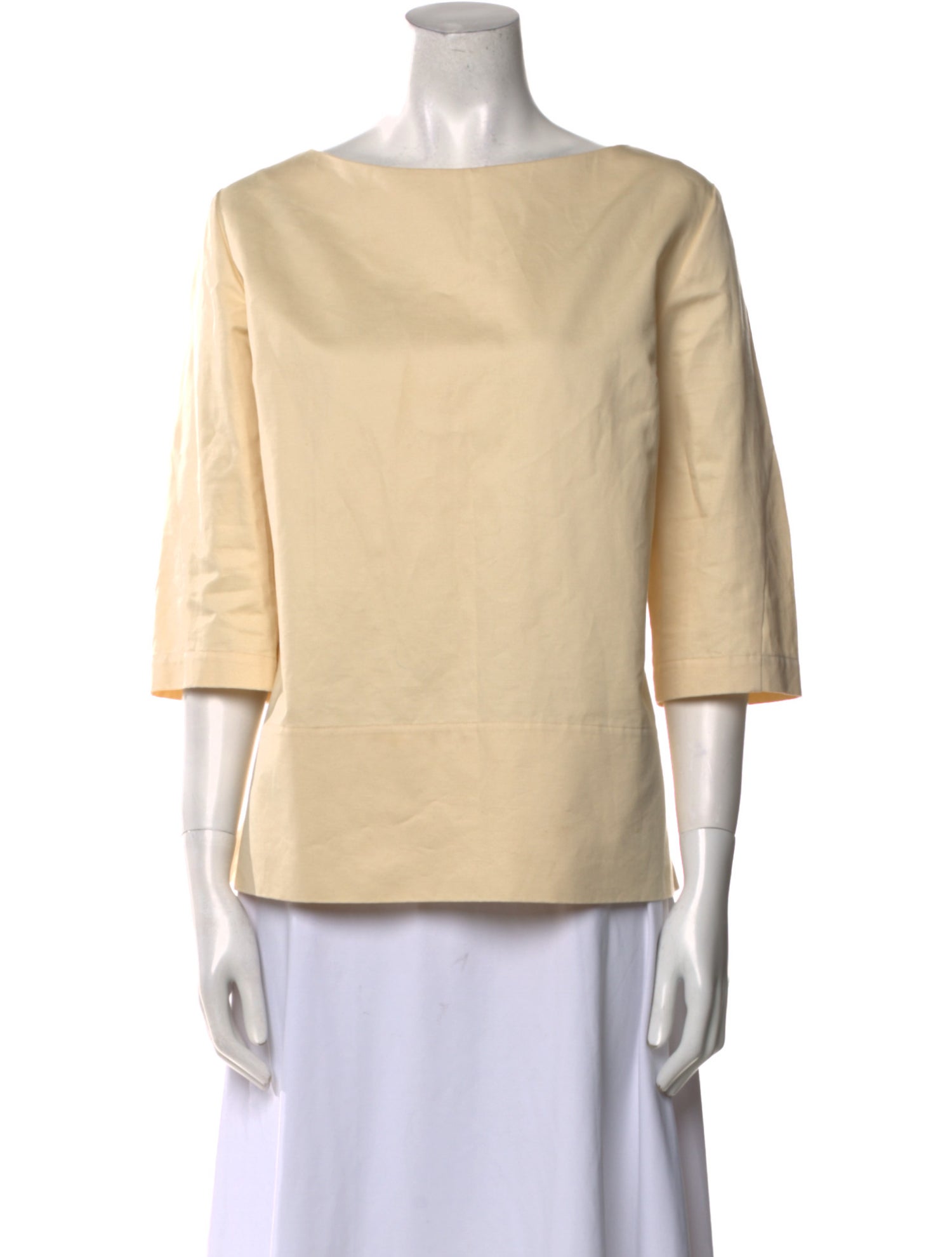 Marni Bateau Neckline Three-Quarter Sleeve Top