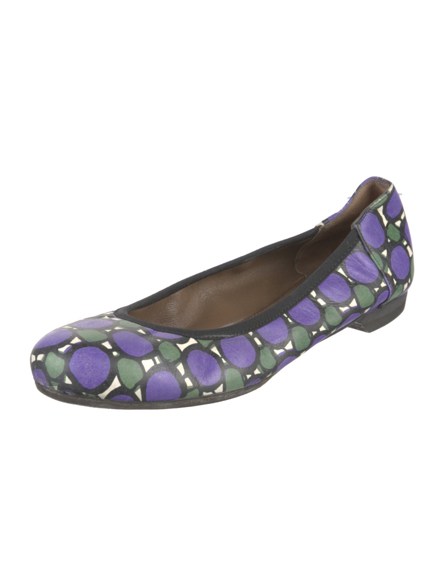 Marni Leather Printed Flats