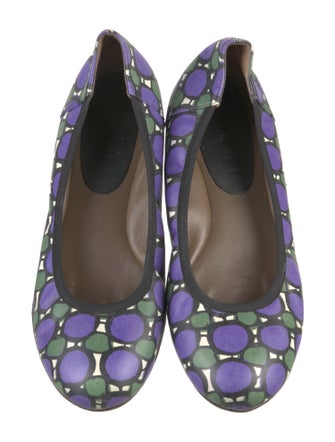 Marni Leather Printed Flats