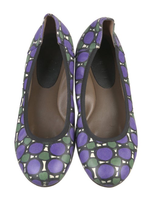 Marni Leather Printed Flats