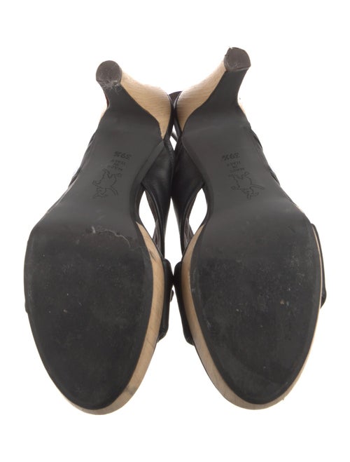 Marni Leather Cutout Accent Slingback Sandals