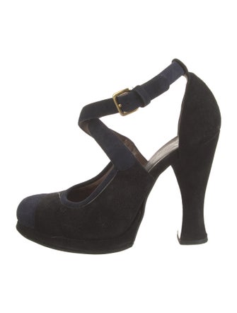 Marni Suede D'Orsay Pumps