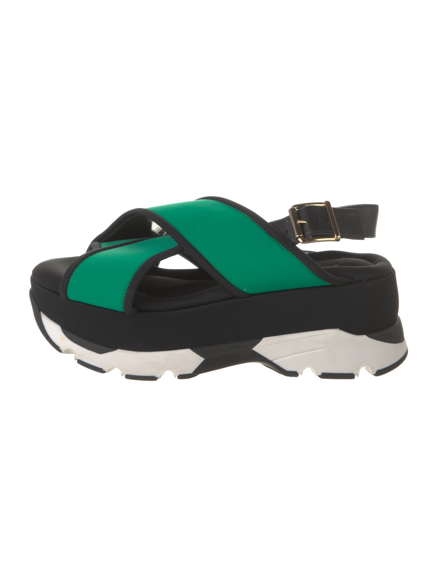 Marni Colorblock Pattern Slingback Sandals