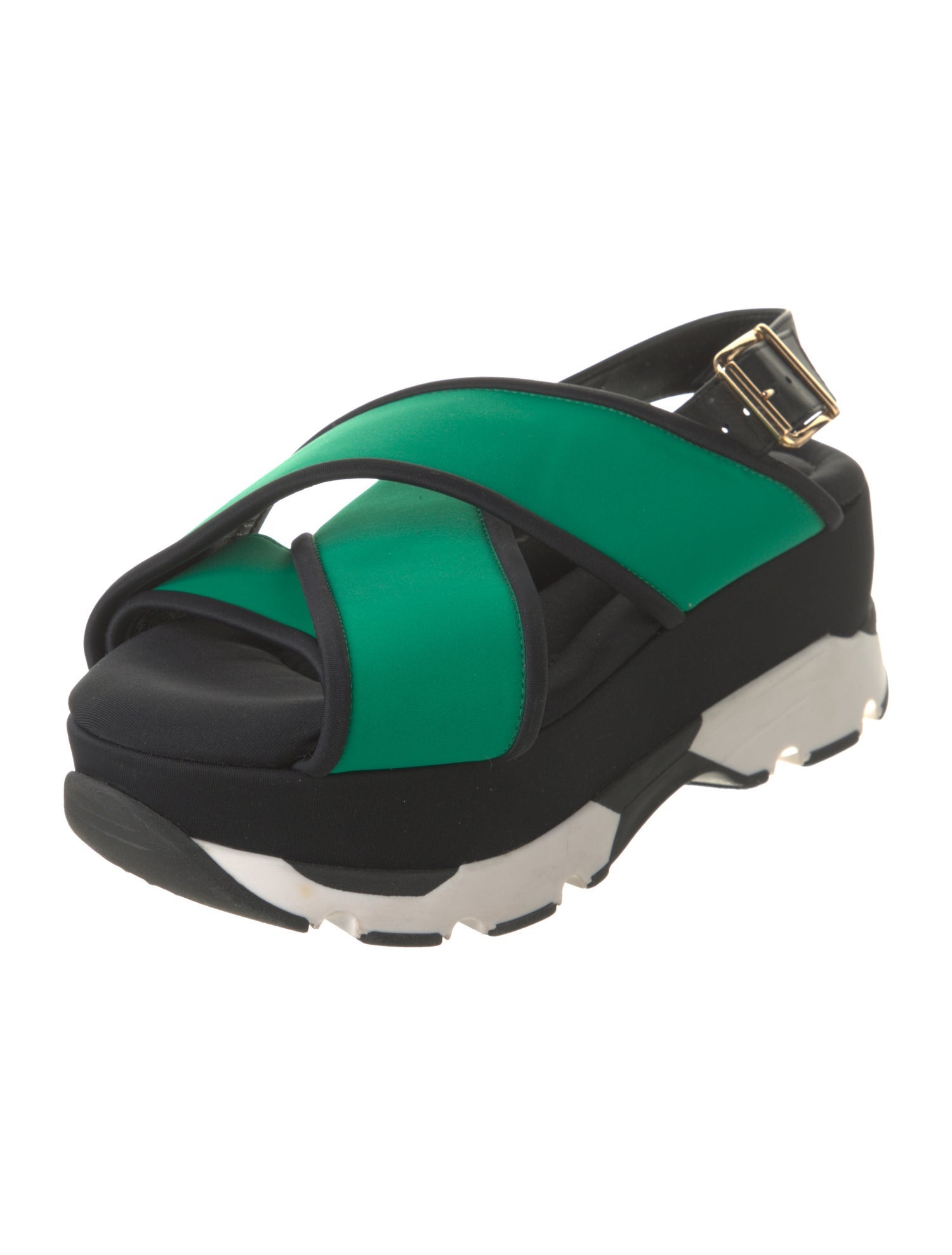 Marni Colorblock Pattern Slingback Sandals