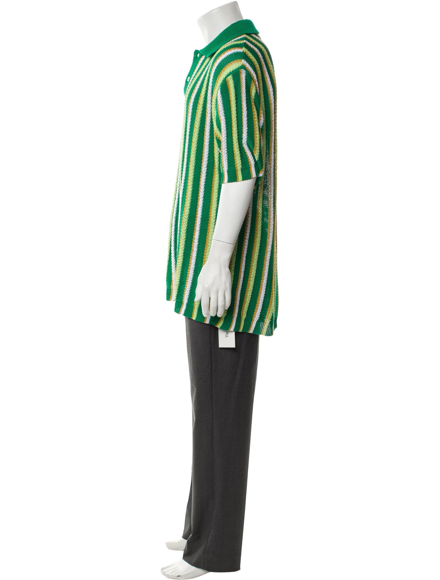 Marni Striped V-Neck Polo Shirt