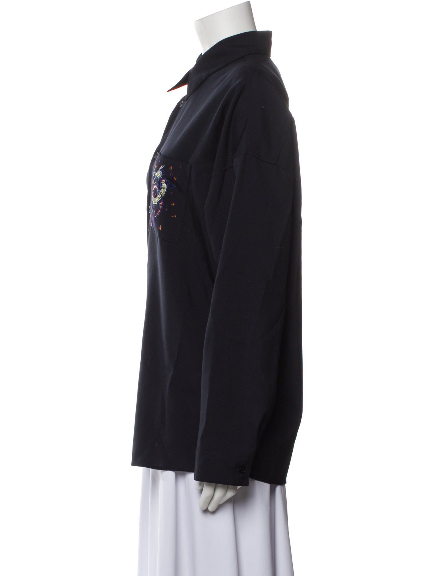 Marni Virgin Wool Long Sleeve Button-Up Top