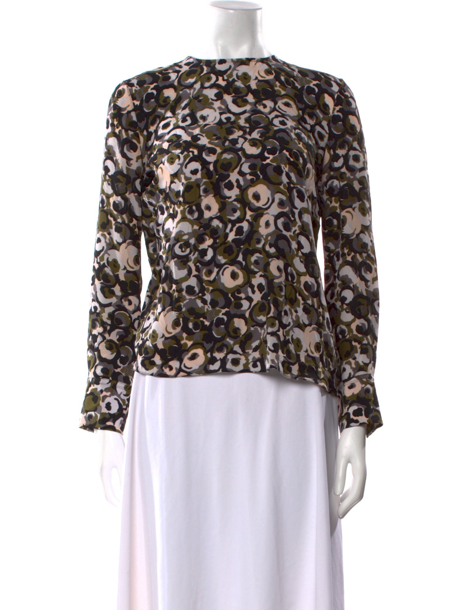 Marni Printed Bateau Neckline Blouse