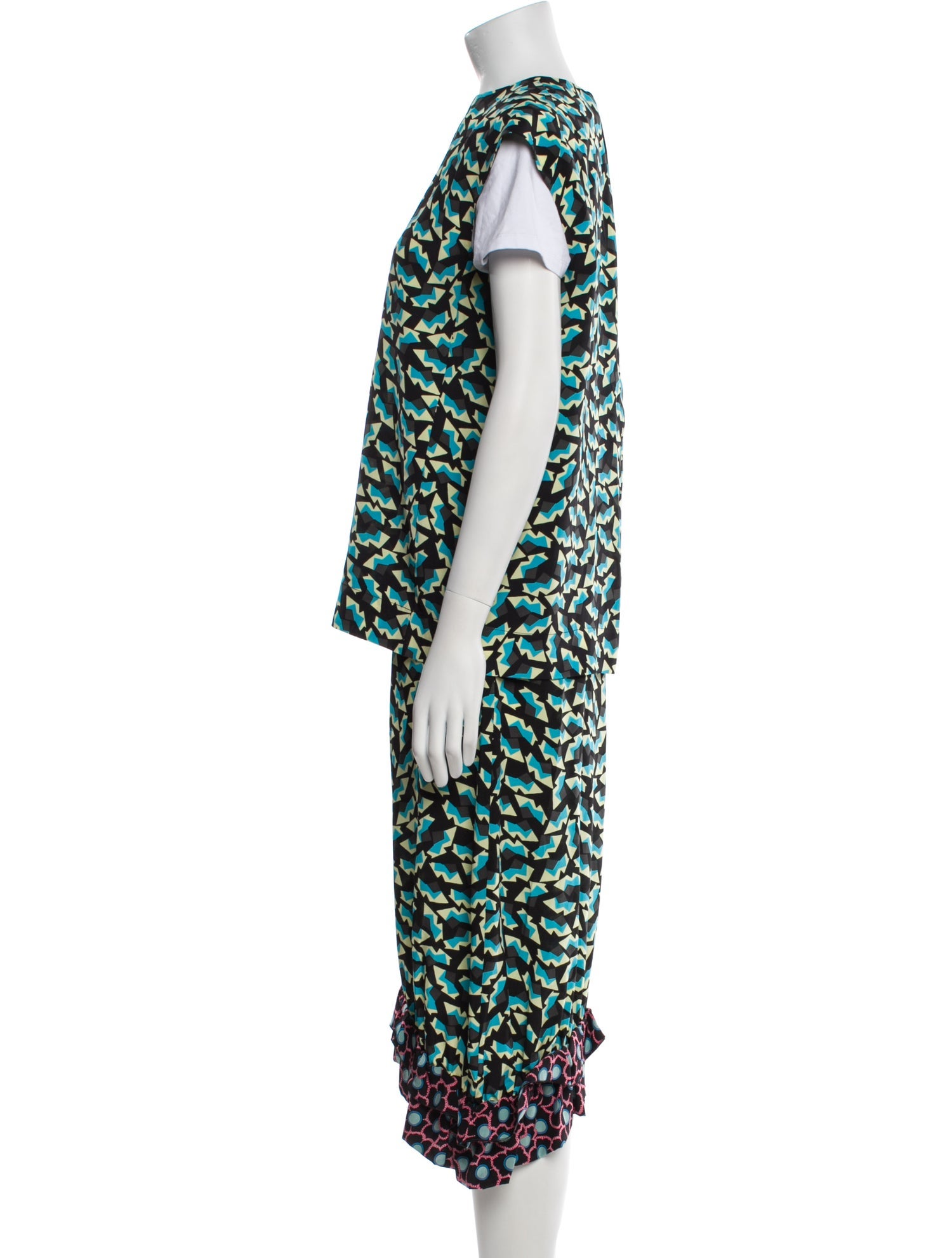 Marni Silk Printed Skirt Set