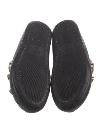 Marni Leather Crystal Embellishments Slides