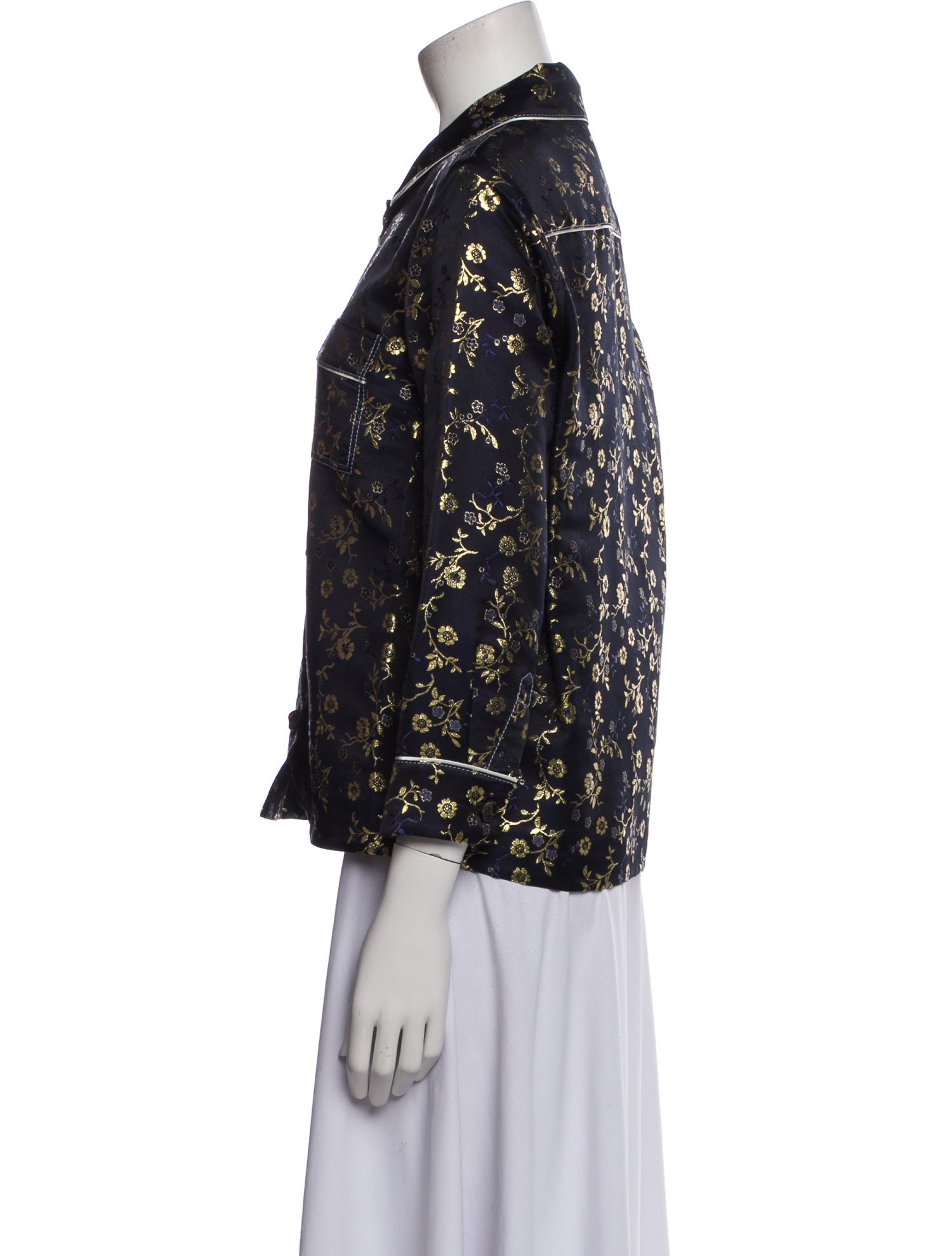 Marni Floral Print Glitter Accents Pajamas w/ Tags