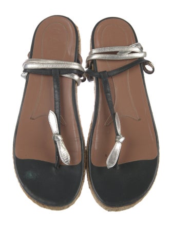 Marni Leather T-Strap Sandals