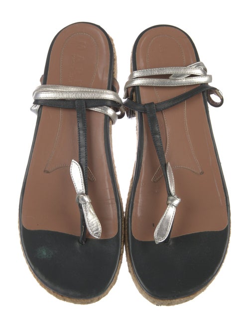 Marni Leather T-Strap Sandals
