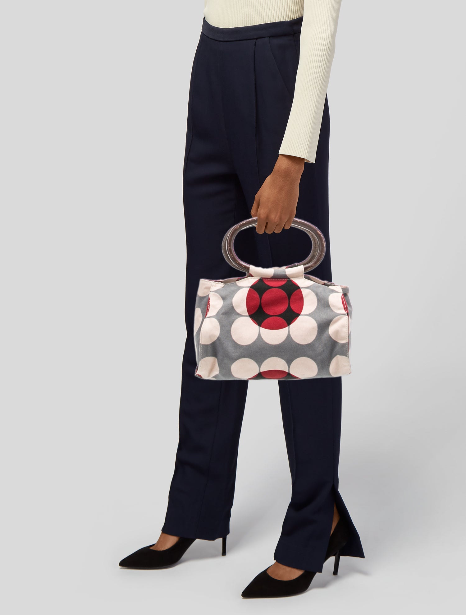 Marni Canvas Top Handle Bag