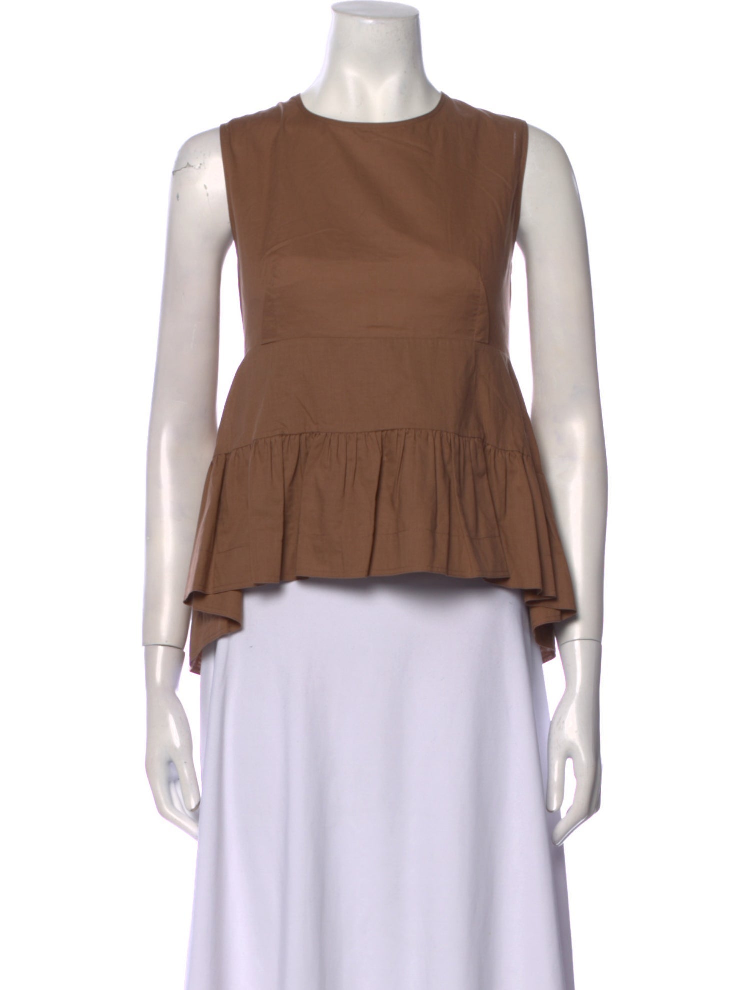 Marni Crew Neck Sleeveless Crop Top