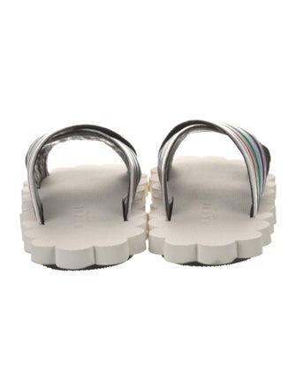 Marni Leather Colorblock Pattern Slides