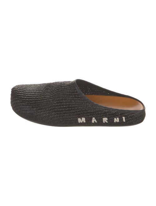 Marni Straw Braided Accents Slides