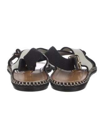 Marni Colorblock Pattern Whipstitch Trim Slingback Sandals