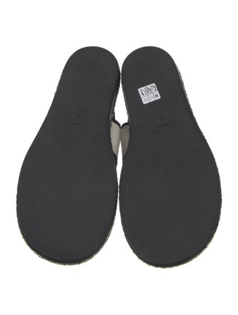 Marni Colorblock Pattern Whipstitch Trim Slingback Sandals