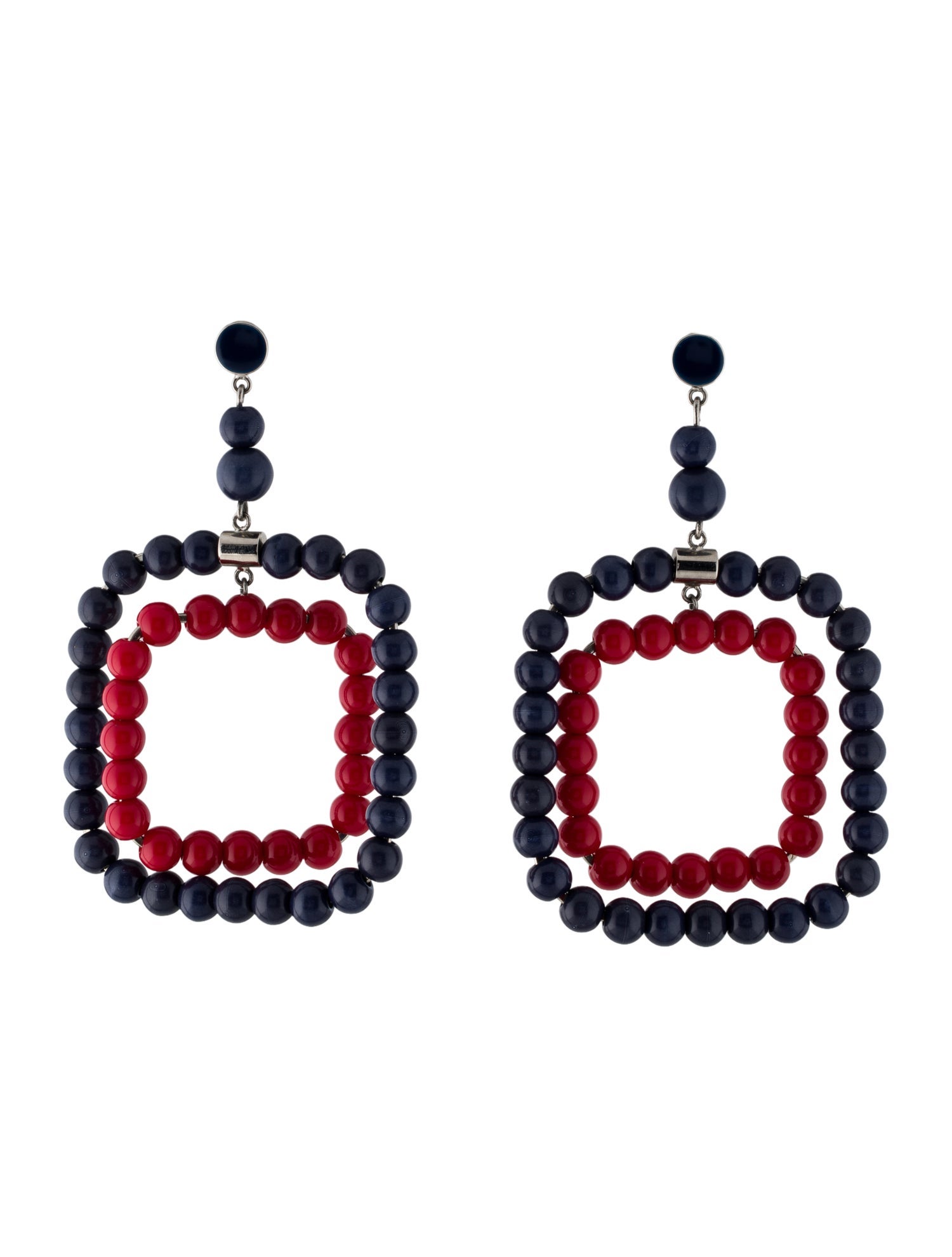 Marni Resin Bead Square Drop Earrings